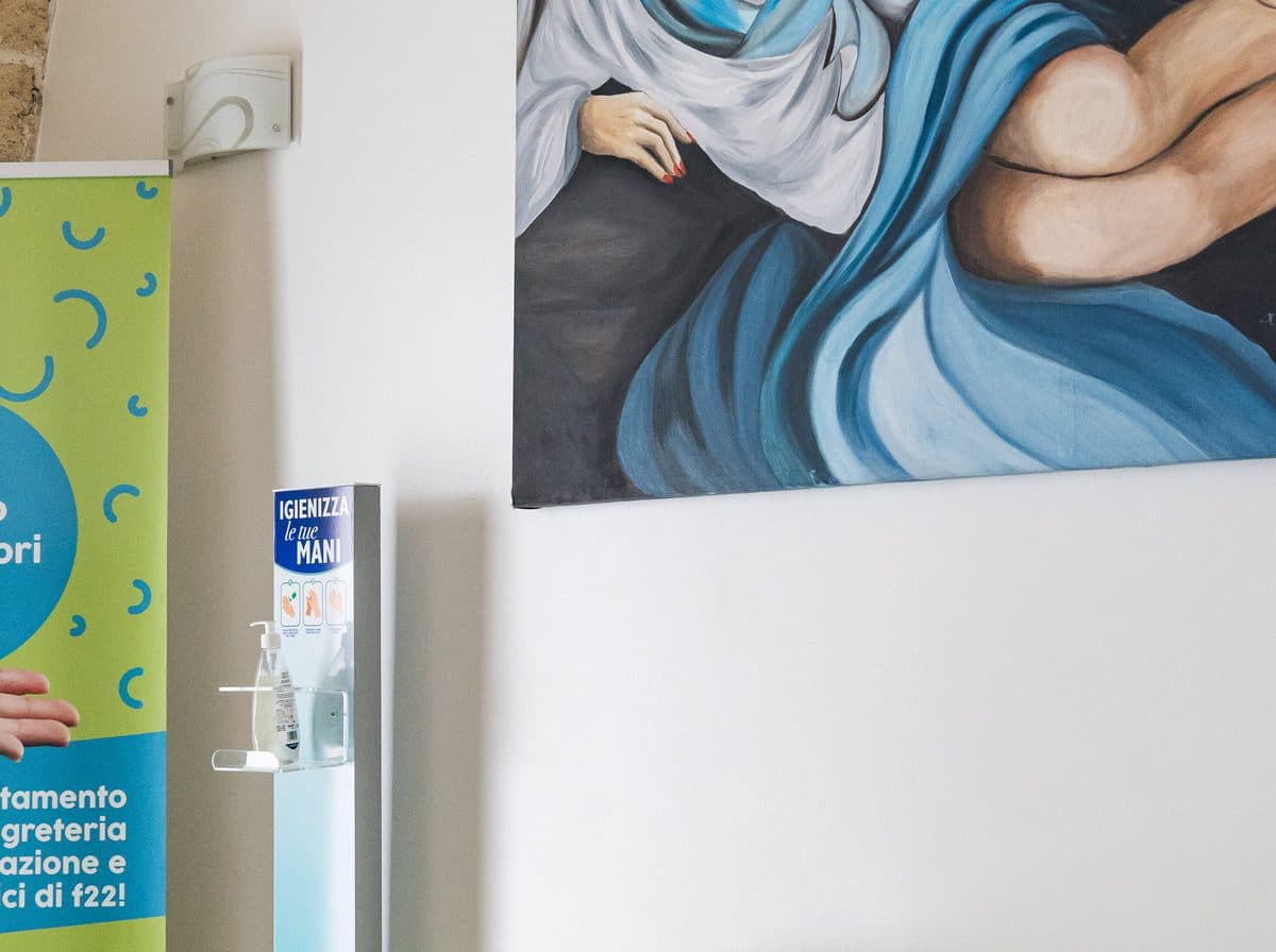 L’ingresso dello Studio Dentistico San Camillo, con l’angolo dedicato ai bambini